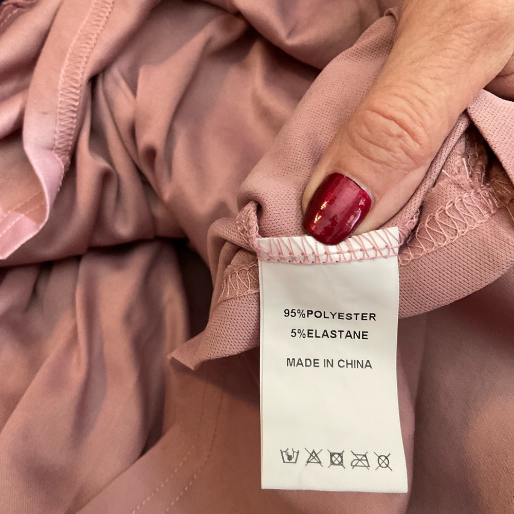 Faeriesty Elegant Short Sleeve Pink A-Line Formal Dress. Size 1X, P2P 20” - Picture 10 of 11